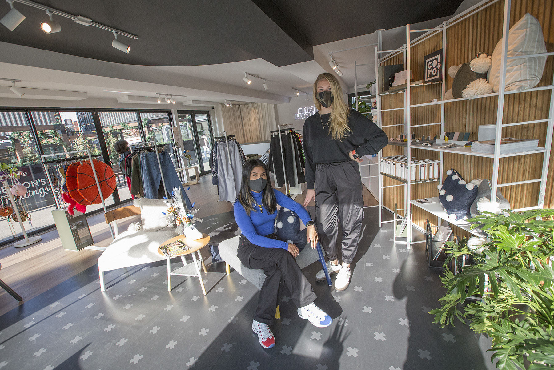 Makeway co-founders Abby Albino and Shelby Weaver in their Toronto retail location at Stackt Market